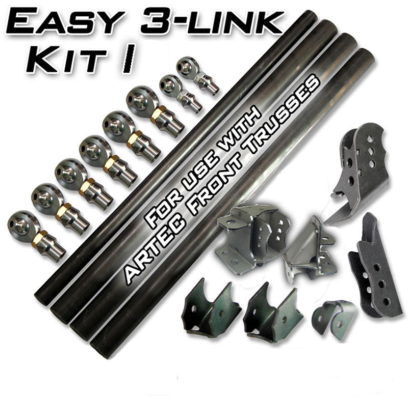 Easy 3 Link Kit I Dual Bracket for Truss Outside Frame Chevy / Ford 78-79 with DOM Artec Industries