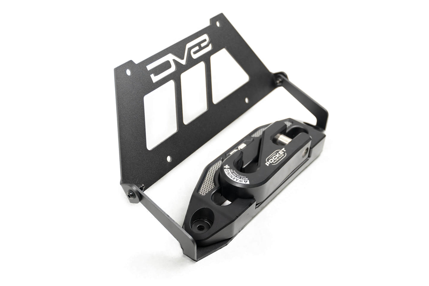 Fairlead Mounted Flip Up License Plate Bracket DV8 Offroad-11