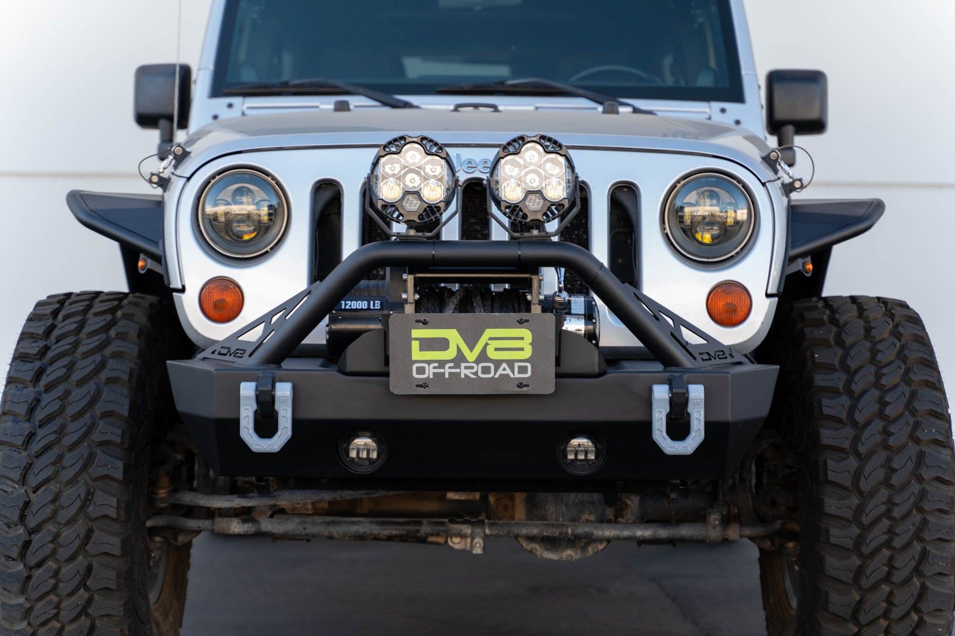 Fairlead Mounted Flip Up License Plate Bracket DV8 Offroad-4