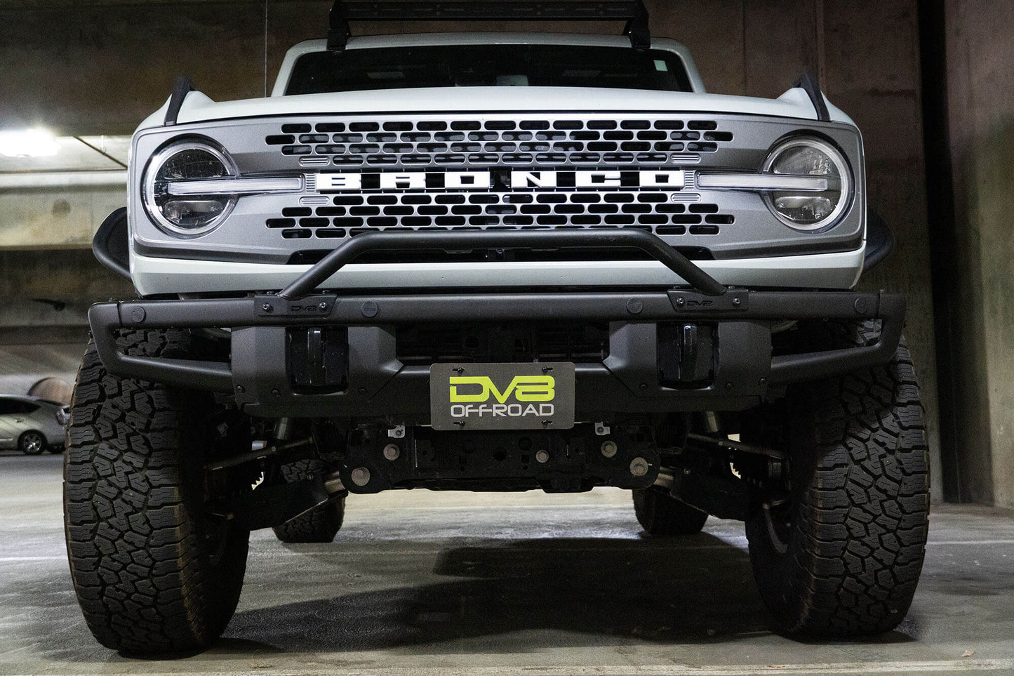 2021 2024 Ford Bronco Factory Front Bumper Center License Relocation Bracket DV8 Offroad-1