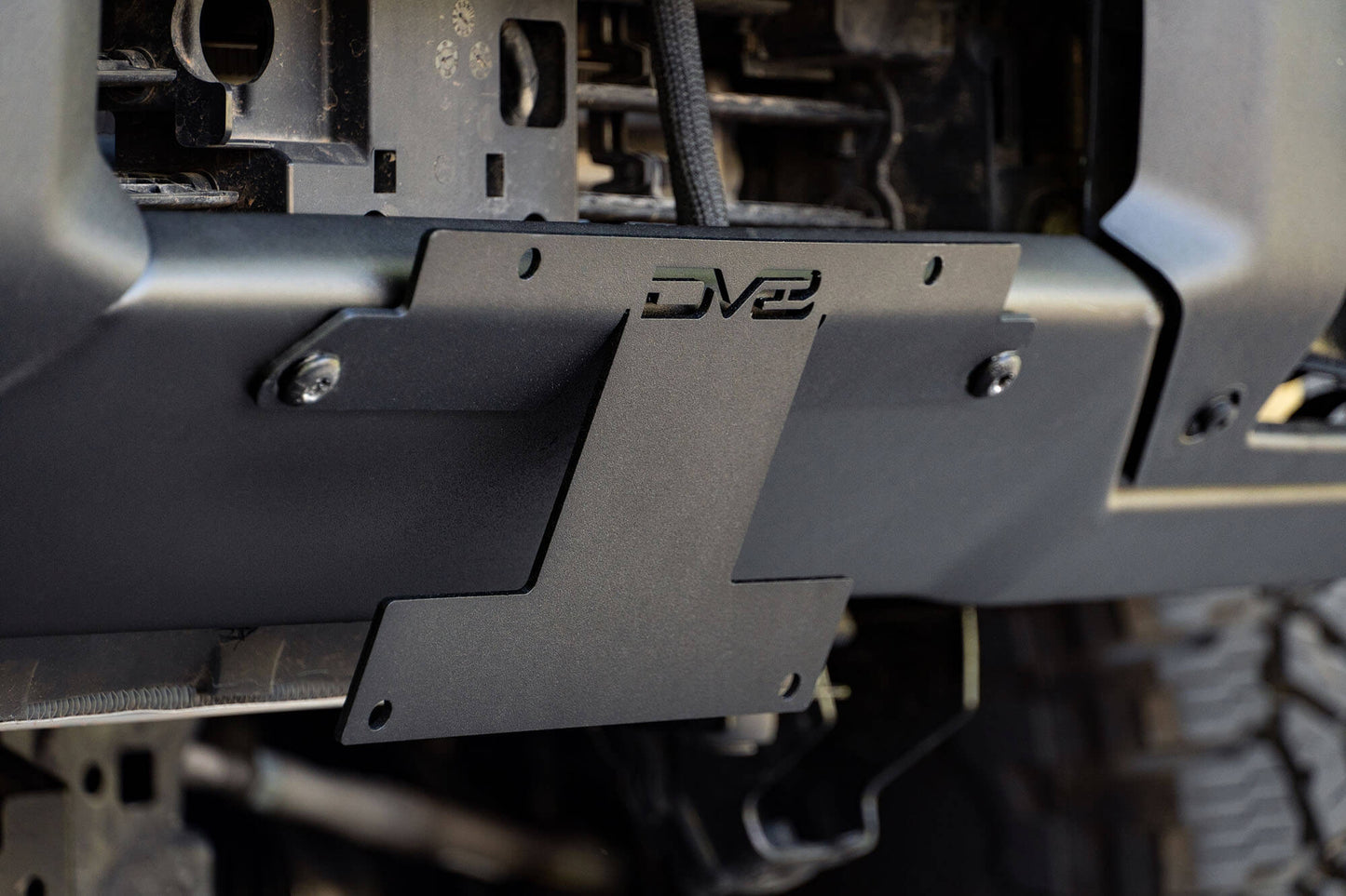 2021 2024 Ford Bronco Factory Front Bumper Center License Relocation Bracket DV8 Offroad-7