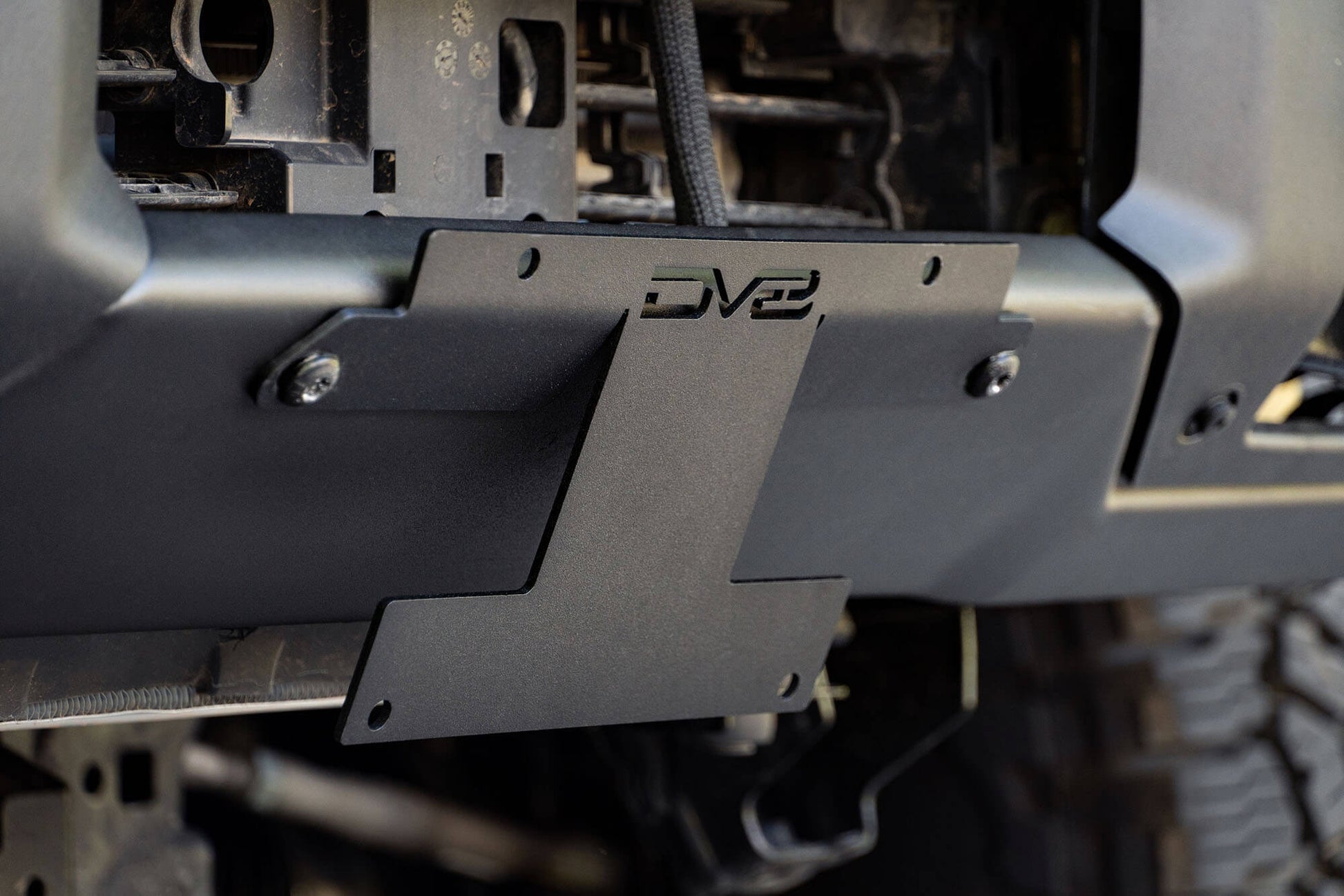 2021 2024 Ford Bronco Factory Front Bumper Center License Relocation Bracket DV8 Offroad-7