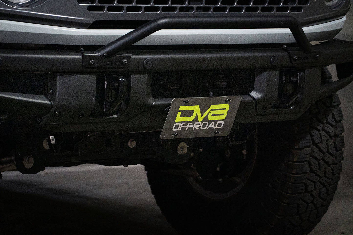 2021 2024 Ford Bronco Factory Front Bumper Center License Relocation Bracket DV8 Offroad-9