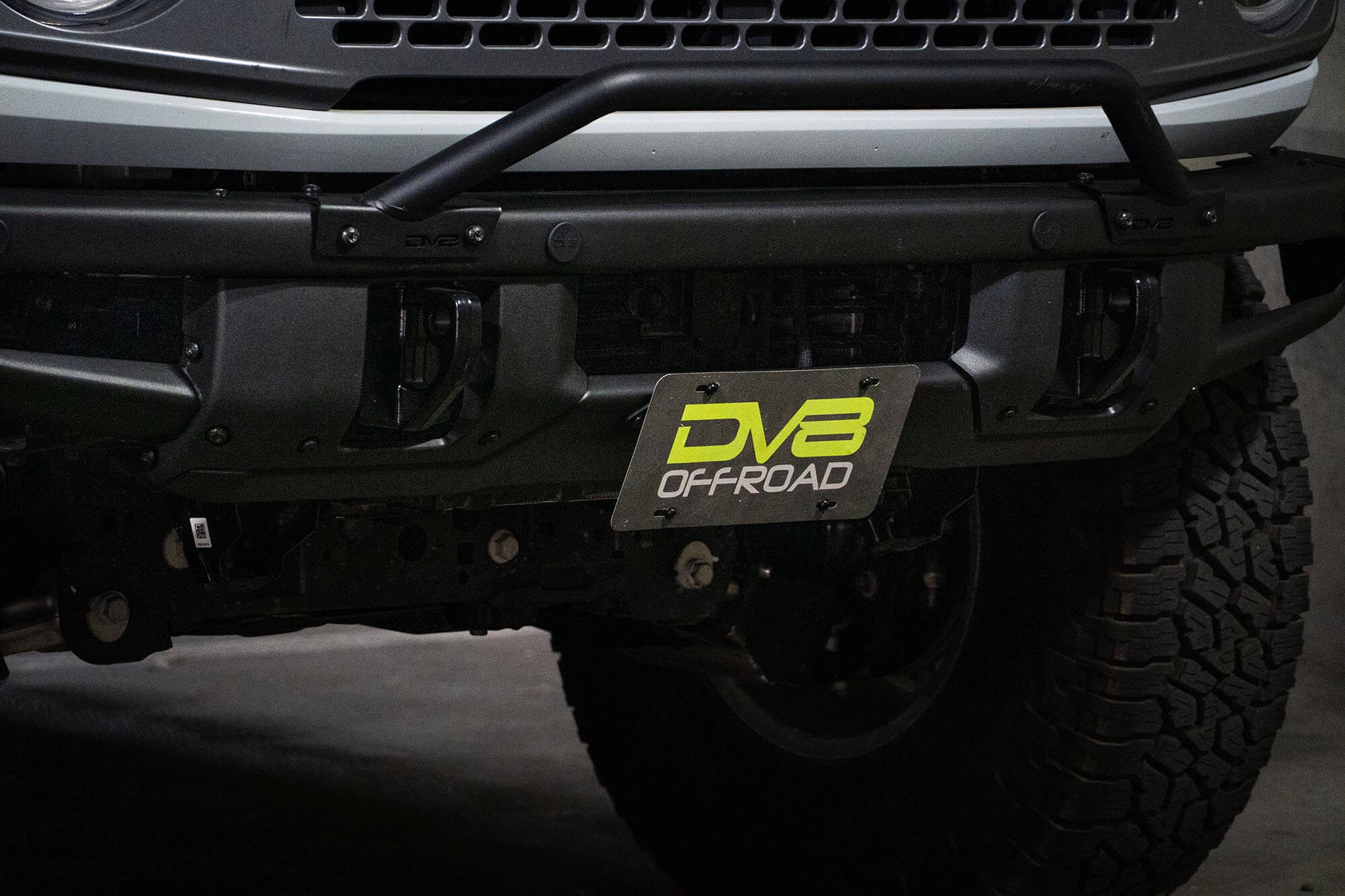 2021 2024 Ford Bronco Factory Front Bumper Center License Relocation Bracket DV8 Offroad-9