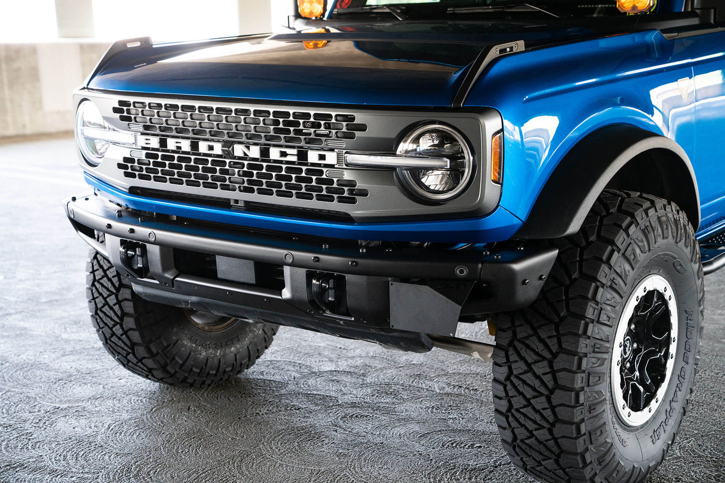 2021 2024 Ford Bronco Factory Front Bumper Side License Relocation Bracket DV8 Offroad-6