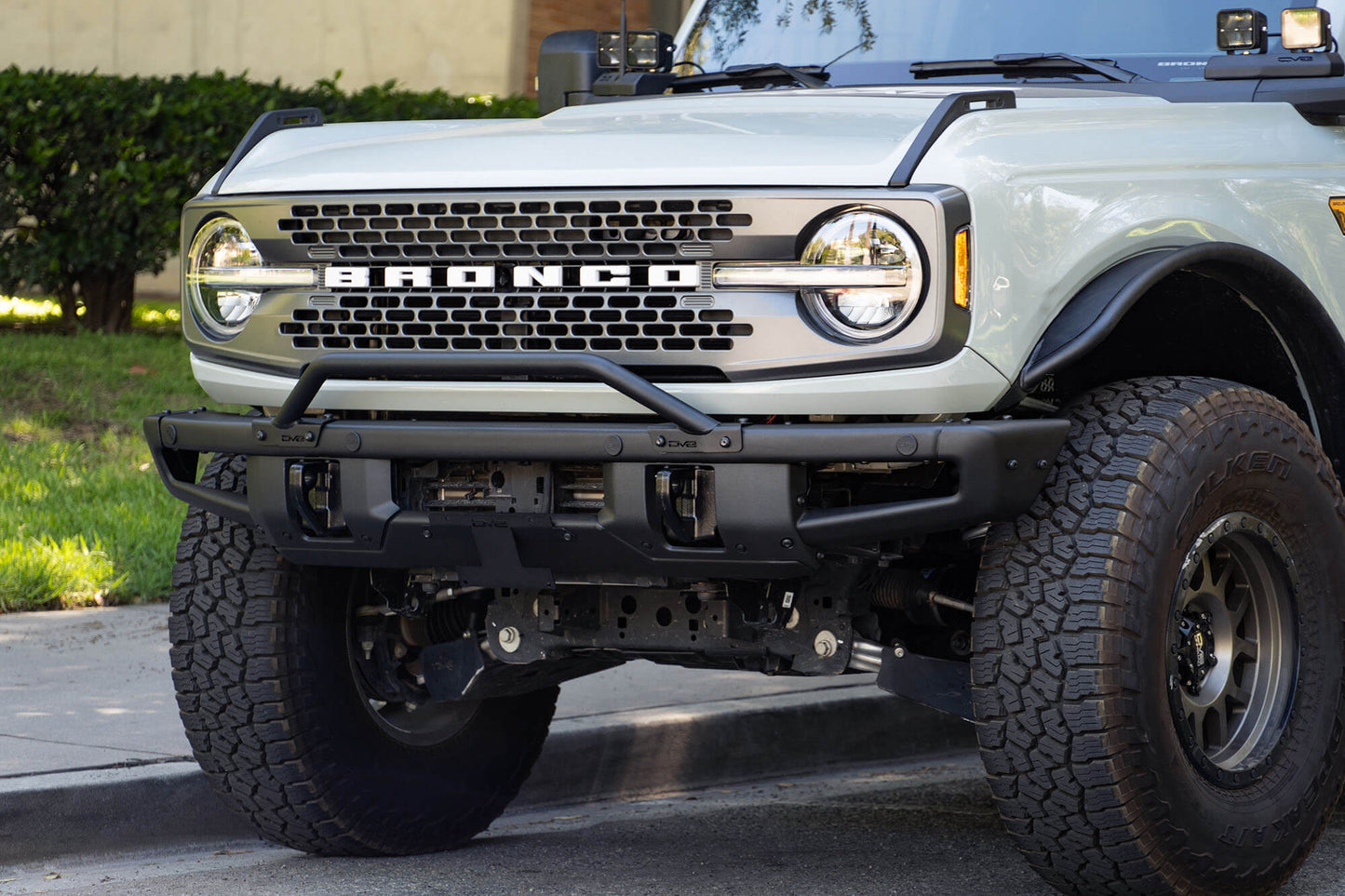 2021 2024 Ford Bronco Factory Front Bumper Side License Relocation Bracket DV8 Offroad-10