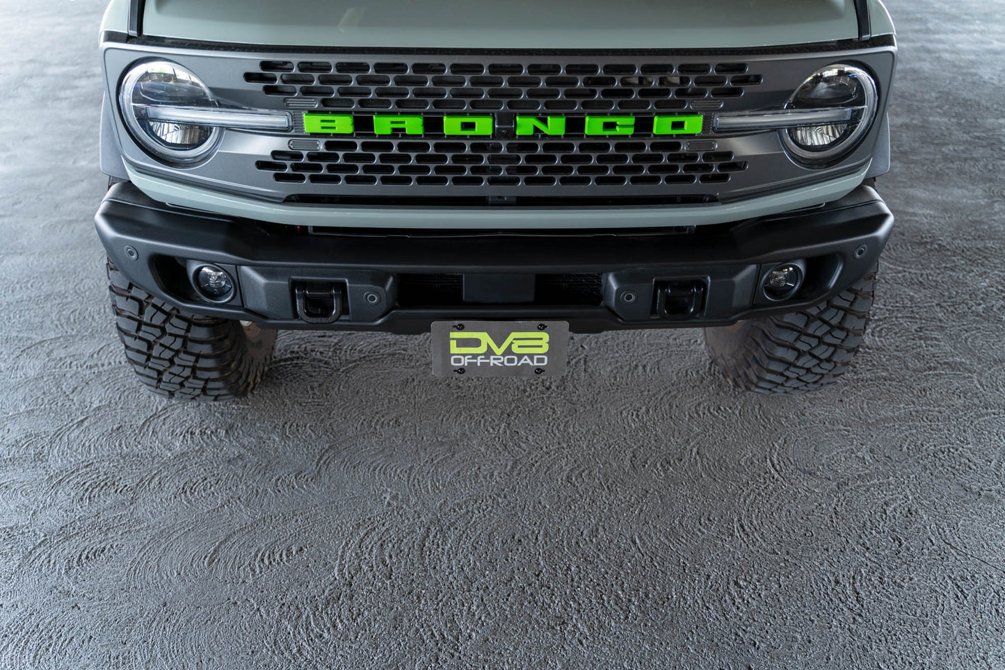 2021 2024 Ford Bronco Capable Bumper Front License Plate Mount DV8 Offroad-4