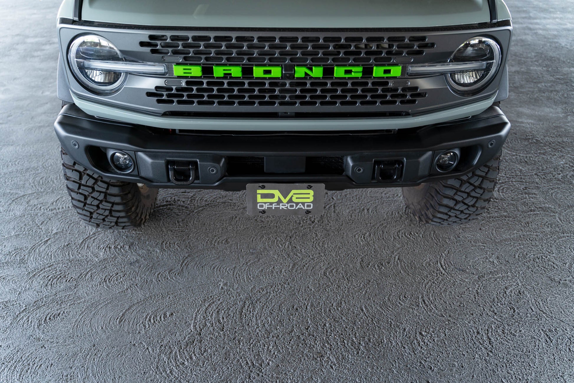 2021 2024 Ford Bronco Capable Bumper Front License Plate Mount DV8 Offroad-4