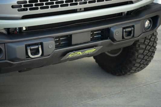 2021 2024 Ford Bronco Capable Bumper Slanted Front License Plate Mount DV8 Offroad-1