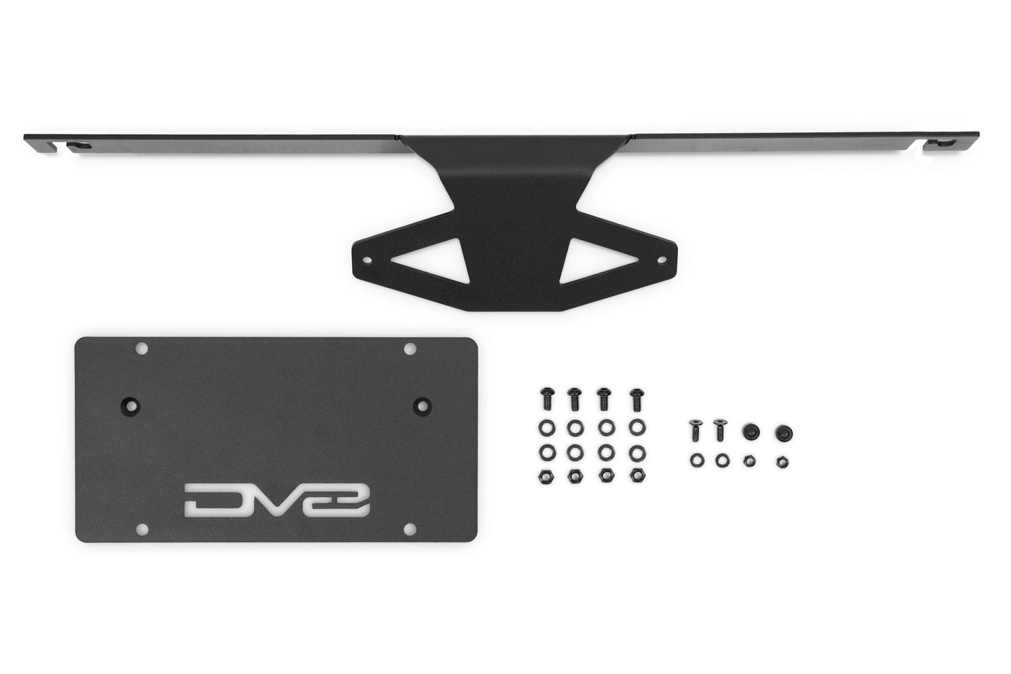 2021 2024 Ford Bronco Capable Bumper Slanted Front License Plate Mount DV8 Offroad-11