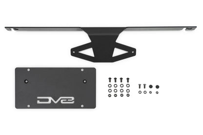 2021 2024 Ford Bronco Capable Bumper Slanted Front License Plate Mount DV8 Offroad-11