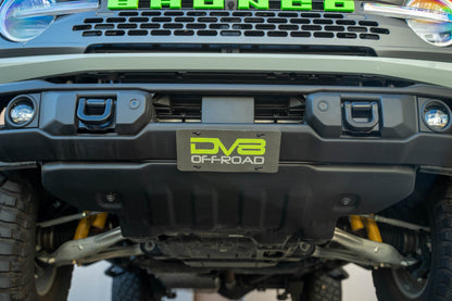 2021 2024 Ford Bronco Capable Bumper Slanted Front License Plate Mount DV8 Offroad-3