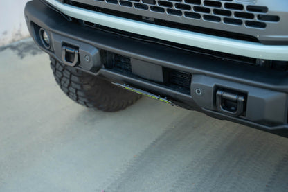 2021 2024 Ford Bronco Capable Bumper Slanted Front License Plate Mount DV8 Offroad-4