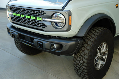 2021 2024 Ford Bronco Capable Bumper Slanted Front License Plate Mount DV8 Offroad-9