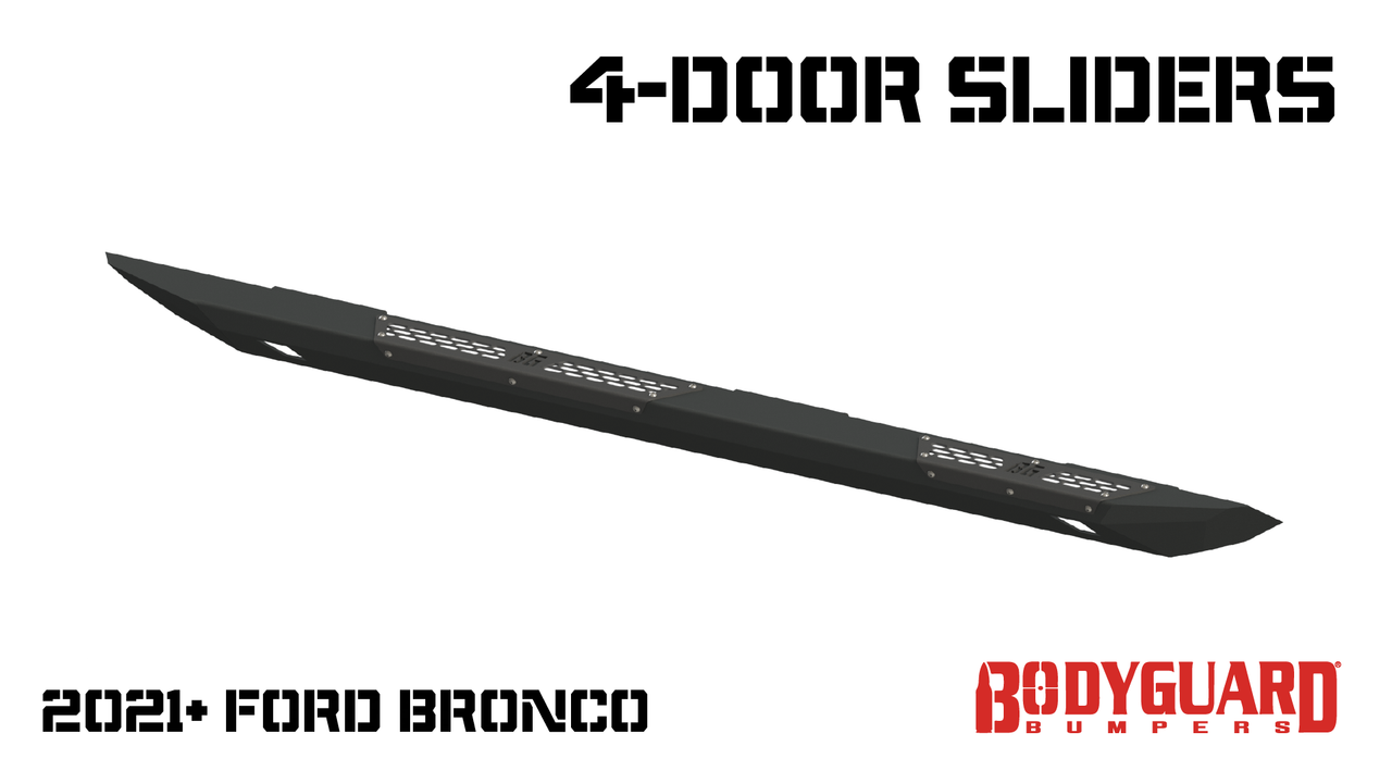 Bronco Rock Sliders 2021-2025 Ford Bronco Sliders 4 Door Bodyguard Bumpers-5