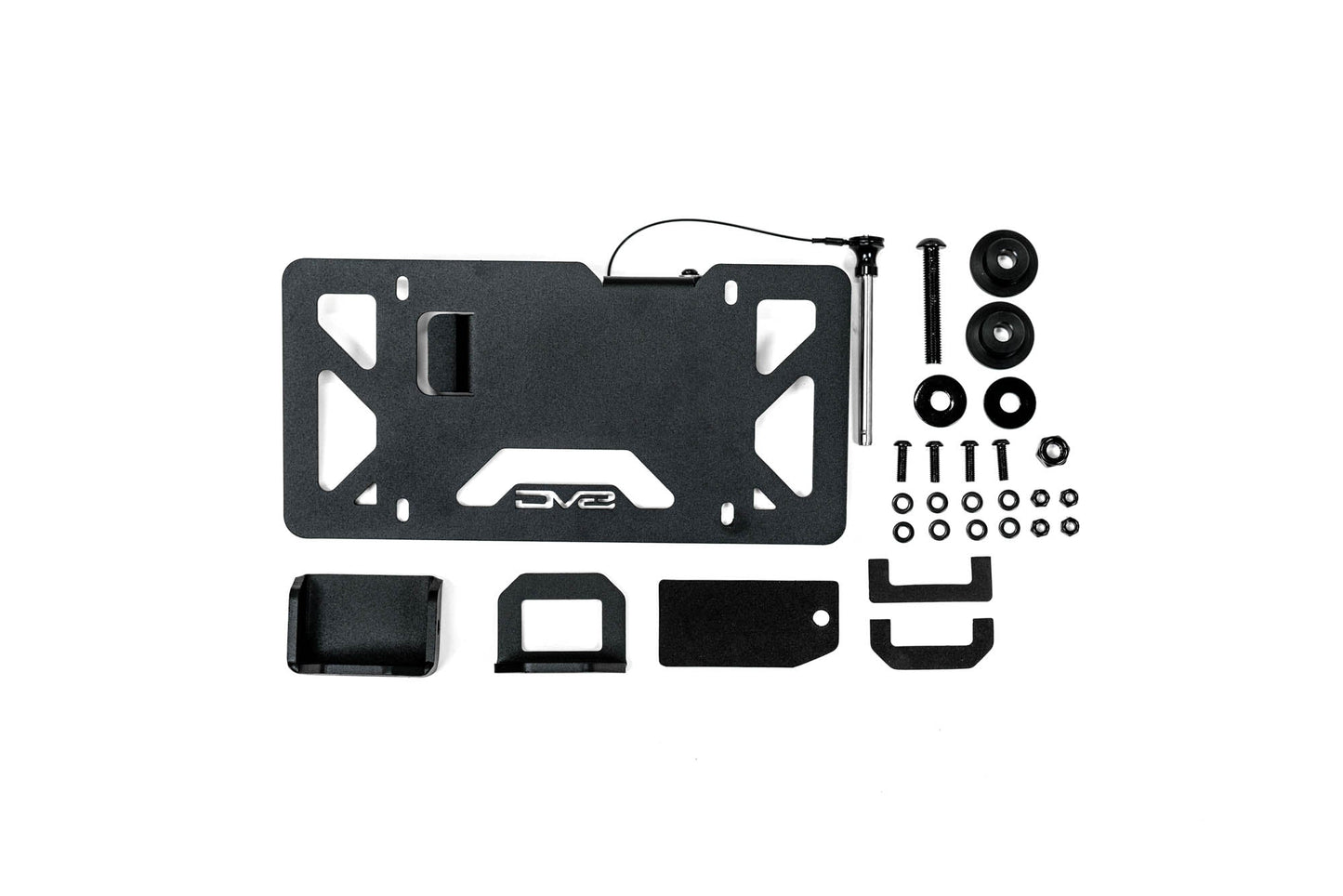 Universal Quick Release D Ring License Plate Mount DV8 Offroad-1