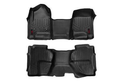 Heavy Duty Floor Mats Front/Rear W/Center 14-19 Silverado/Sierra 1500/2500 HD/3500 HD Rough Country