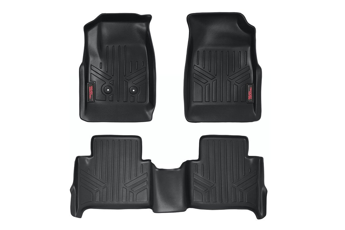 Rough Country Heavy Duty Floor Mats Front/Rear-15-22 Chevy Colorado/GMC Canyon Crew Cab Rough Country