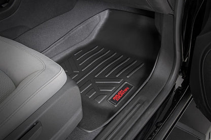 Floor Mats FR & RR Crew Chevy/GMC Canyon/Colorado 2WD/4WD (2015-2022) Rough Country-2