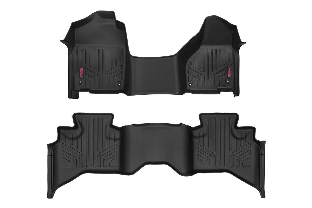 Heavy Duty Floor Mats Front/Rear-12-18 Dodge RAM 1500 Quad Cab Rough Country-1