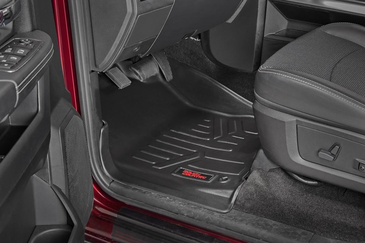 Heavy Duty Floor Mats [Front] - For 12-18 Dodge Ram, Crew/ Mega Cab Rough Country-1