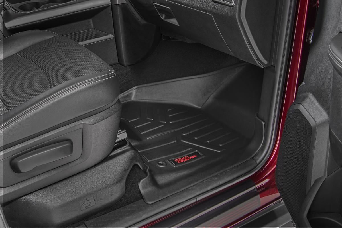 Heavy Duty Floor Mats [Front] - For 12-18 Dodge Ram, Crew/ Mega Cab Rough Country-2