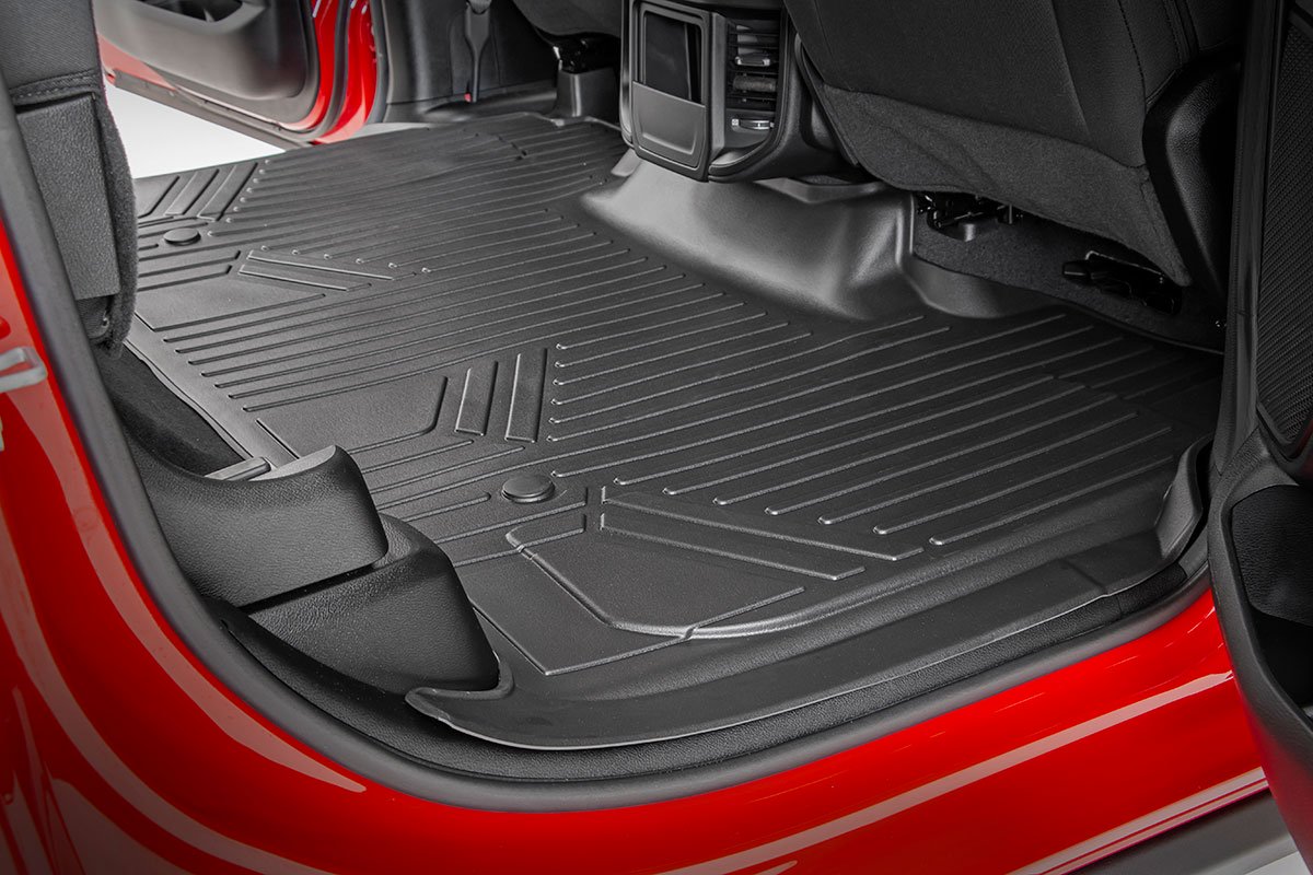 Heavy Duty Floor Mats Front/Rear-19-20 RAM 1500 Crew Cab Full Console w/Rear Under Seat Storage Rough Country-3