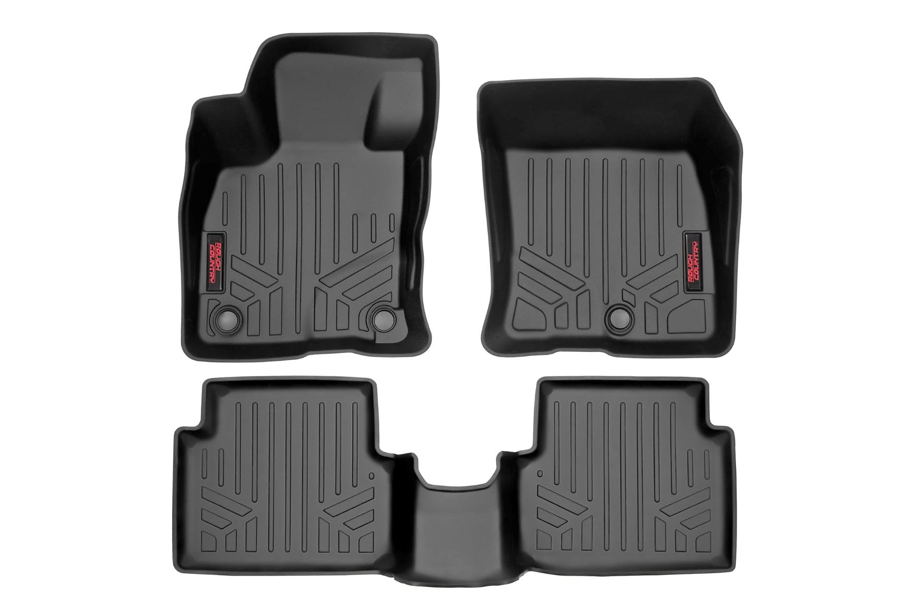 Rough Country Floor Mats Front and Rear Ford Maverick 2.0L EcoBoost 4WD (22-23) Rough Country