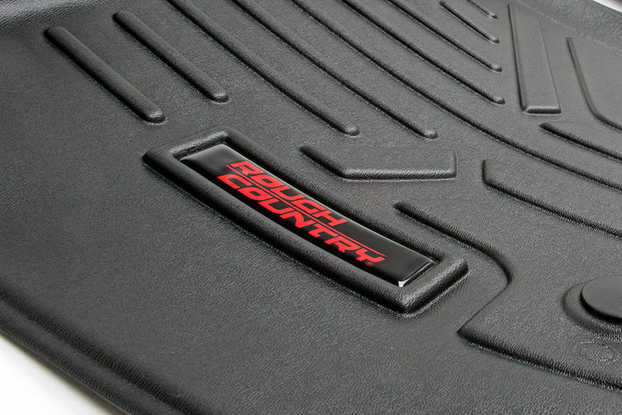 Floor Mats FR & RR Over Hump Ford F-150 (15-26)/F-150 Lightning (22-26)/Raptor (17-25) Rough Country-1