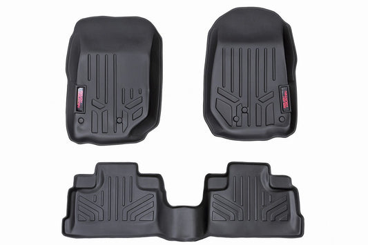 Rough Country Heavy Duty Floor Mats Front/Rear-18-20 Jeep Wrangler JL Unlimited Rough Country