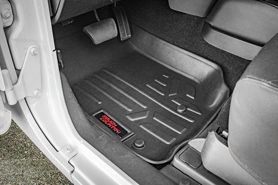 Rough Country Heavy Duty Floor Mats Front/Rear-18-20 Jeep Wrangler JL Unlimited Rough Country