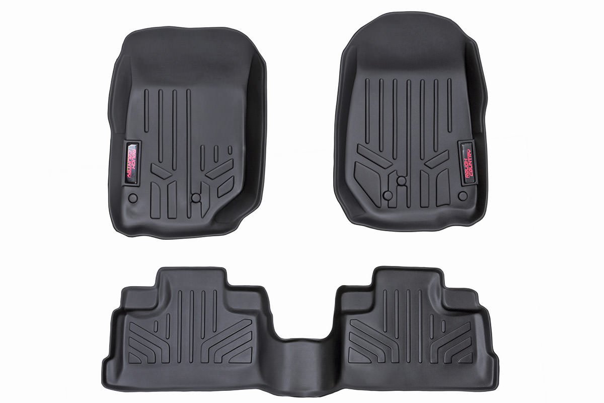 Rough Country Heavy Duty Floor Mats Front/Rear-07-13 Jeep JK Wrangler Unlimited Rough Country