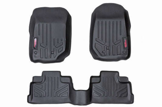 Floor Mats FR & RR 4 Door Jeep Wrangler Unlimited 2WD/4WD (2007-2013) Rough Country