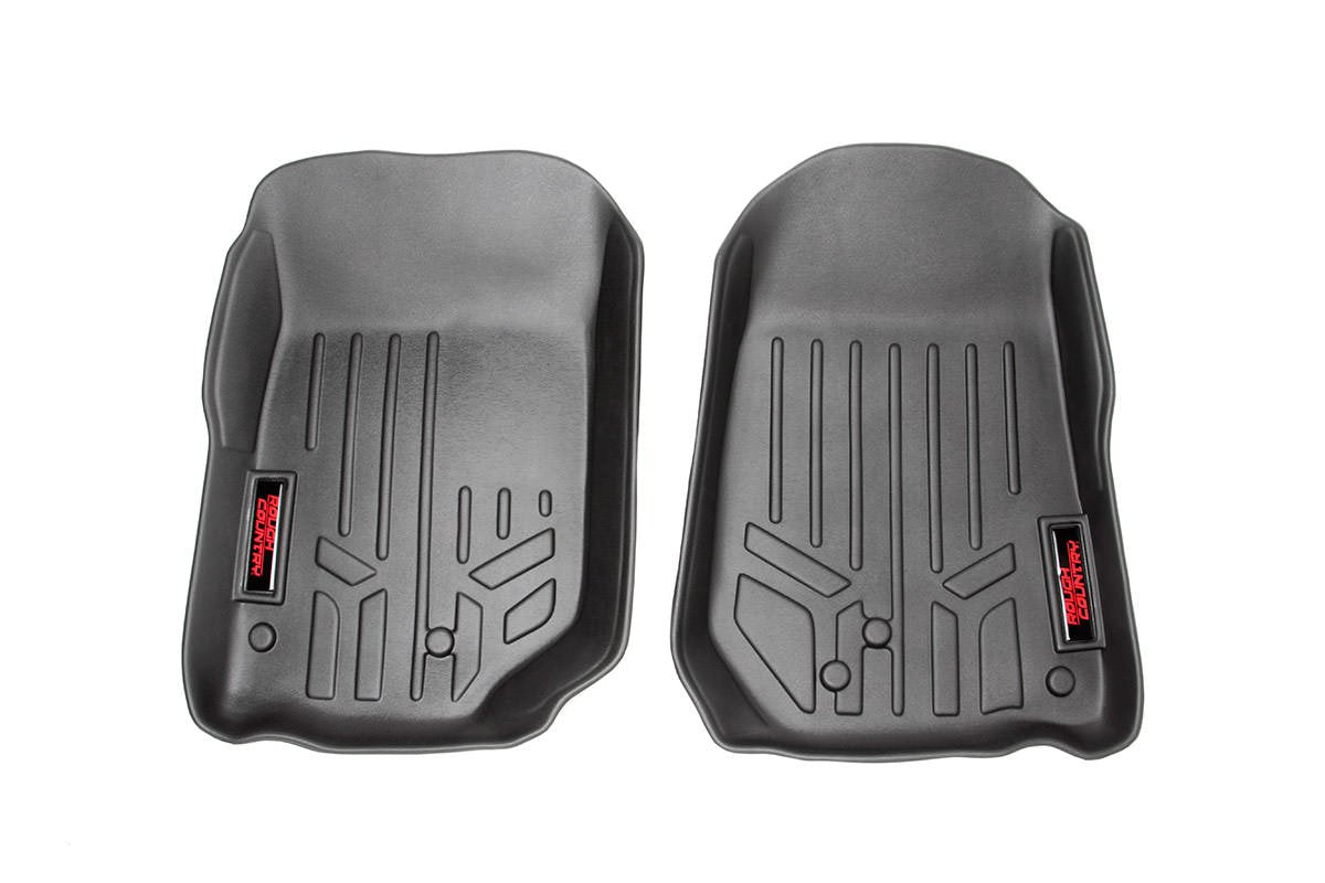 Rough Country Heavy Duty Floor Mats Front-07-13 Jeep JK Wrangler Rough Country