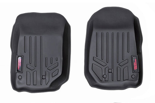 Rough Country Floor Mats Front 14-18 Jeep Wrangler JK 4WD Rough Country