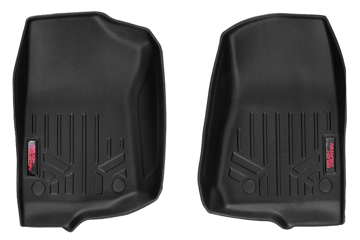 Rough Country Heavy Duty Floor Mats Front-18-Up Jeep JL Gladiator JT Rough Country