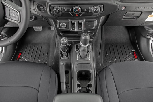 Heavy Duty Floor Mats Front & Rear w/Under Seat Lockable Storage 20-22 Gladiator JT Rough Country-1