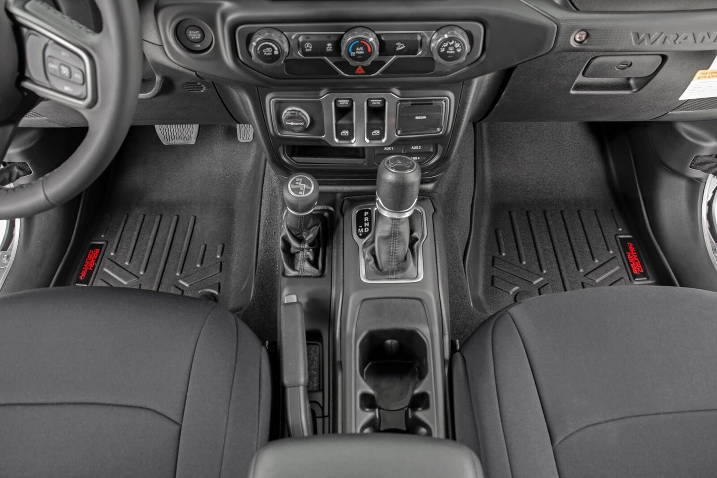Heavy Duty Floor Mats Front & Rear w/Under Seat Lockable Storage 20-22 Gladiator JT Rough Country-1