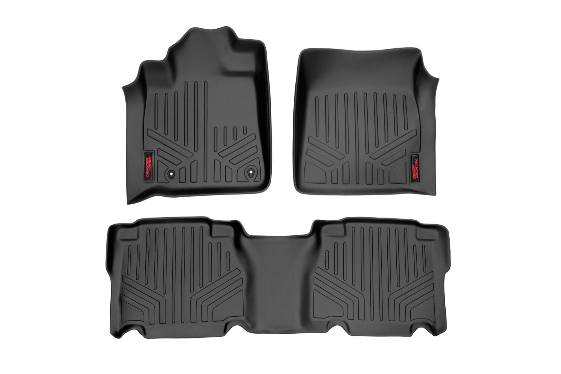 Rough Country Floor Mats Front and Rear CrewMax Toyota Tundra 2WD/4WD (2007-2011) Rough Country