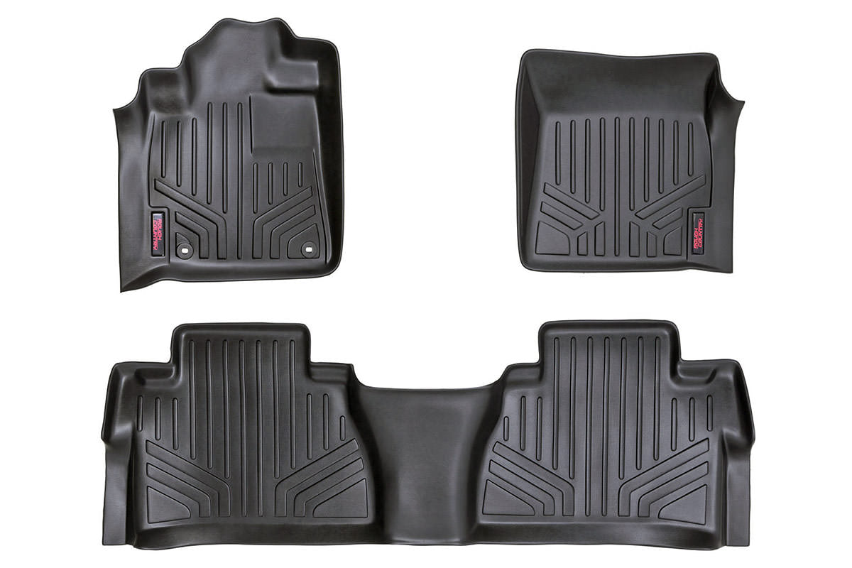 Rough Country Heavy Duty Floor Mats Front/Rear 14-20 Toyota Tundra Rough Country