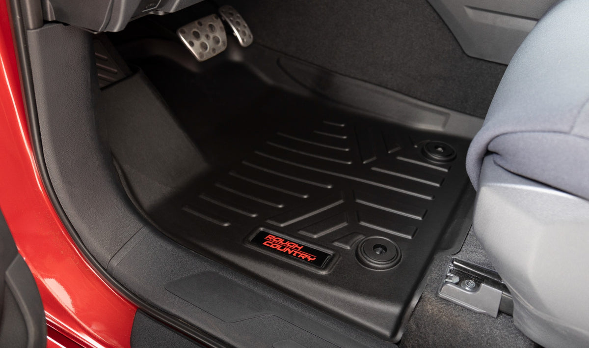 Floor Mats Front Row and Rear Row CrewMax Toyota Tundra 2WD/4WD (22-23) Rough Country-2