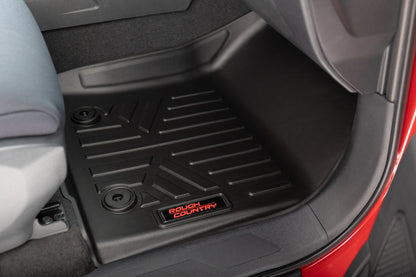 Floor Mats Front Row and Rear Row CrewMax Toyota Tundra 2WD/4WD (22-23) Rough Country-3