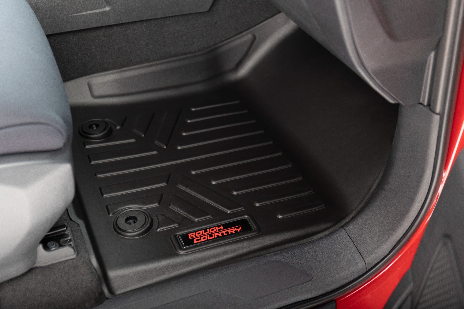 Floor Mats Front Row and Rear Row CrewMax Toyota Tundra 2WD/4WD (22-23) Rough Country-3
