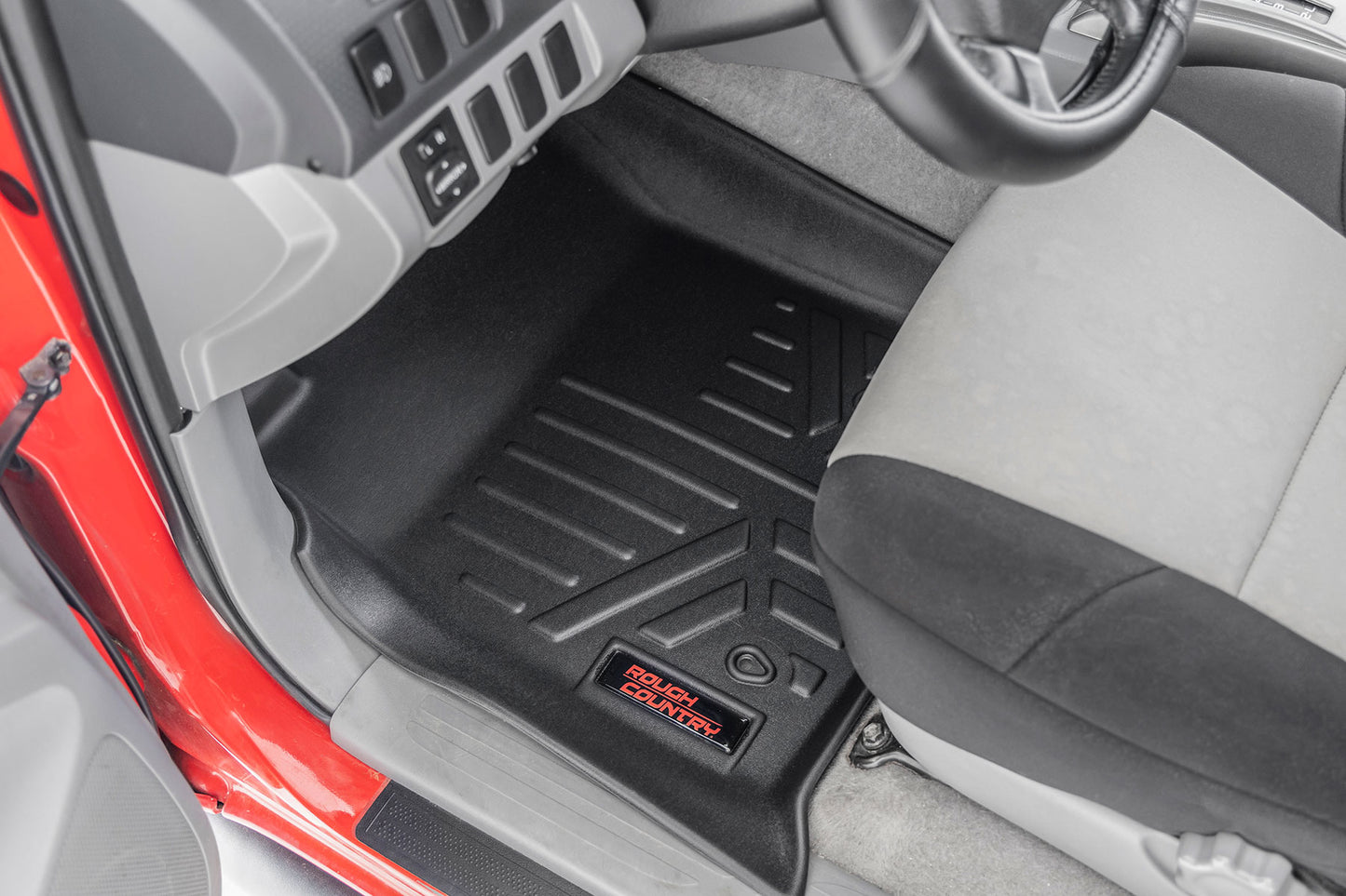 Rough Country Floor Mats Front and Rear Toyota Tacoma 2WD/4WD (2005-2011) Rough Country