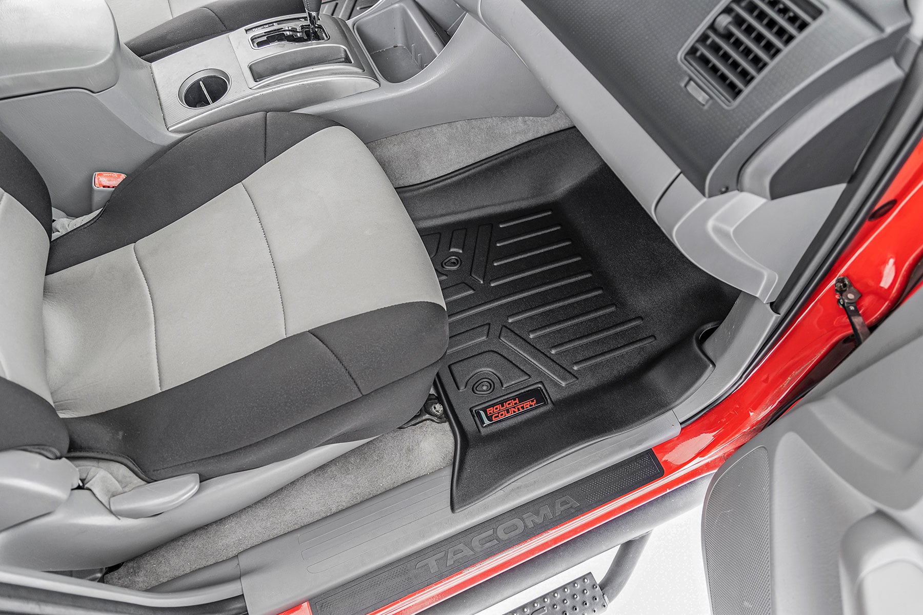 Floor Mats Front and Rear Double Cab Toyota Tacoma 2WD/4WD (2005-2011) Rough Country-3