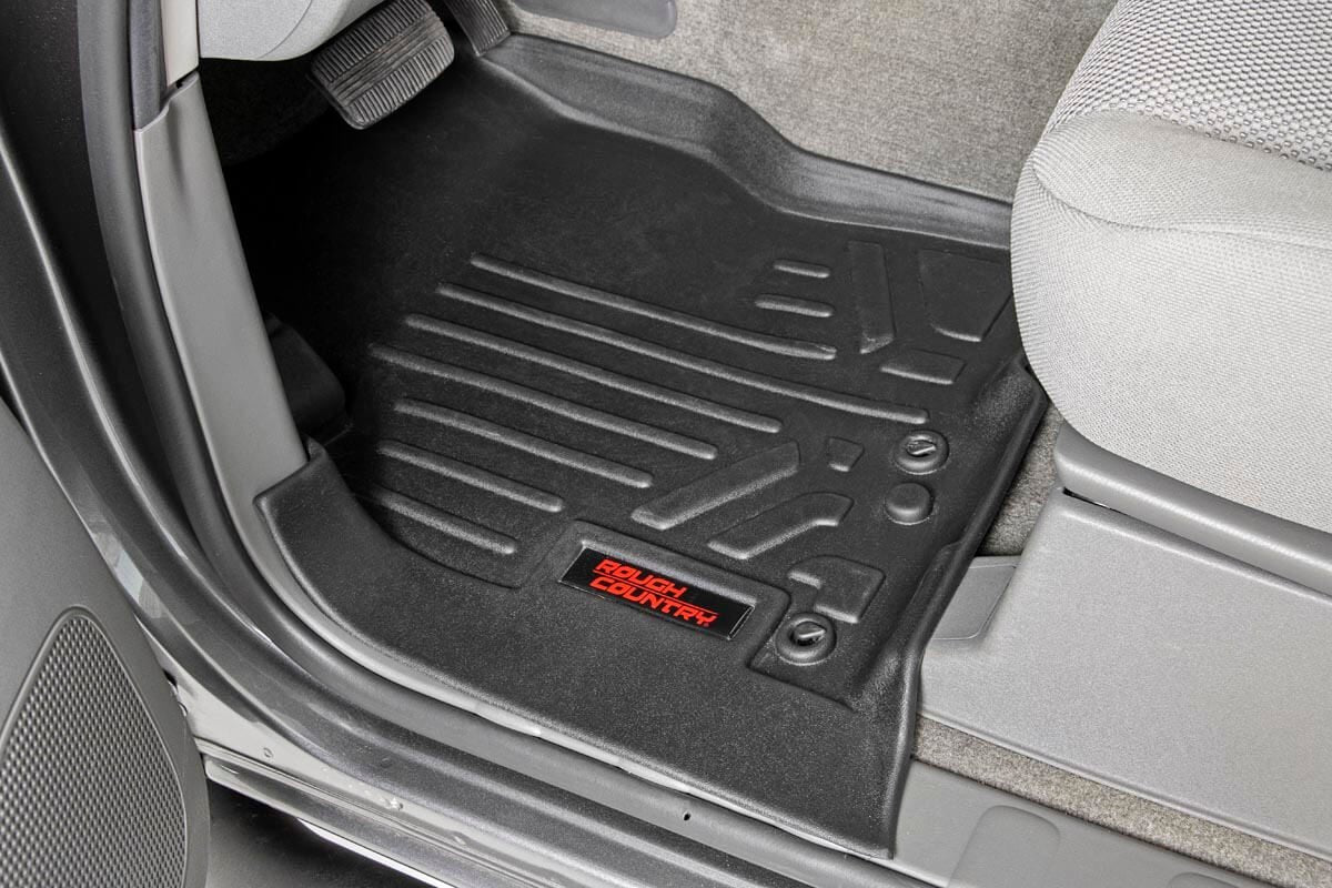 Rough Country Heavy Duty Floor Mats Front/Rear-08-20 Nissan Frontier Crew Cab Rough Country