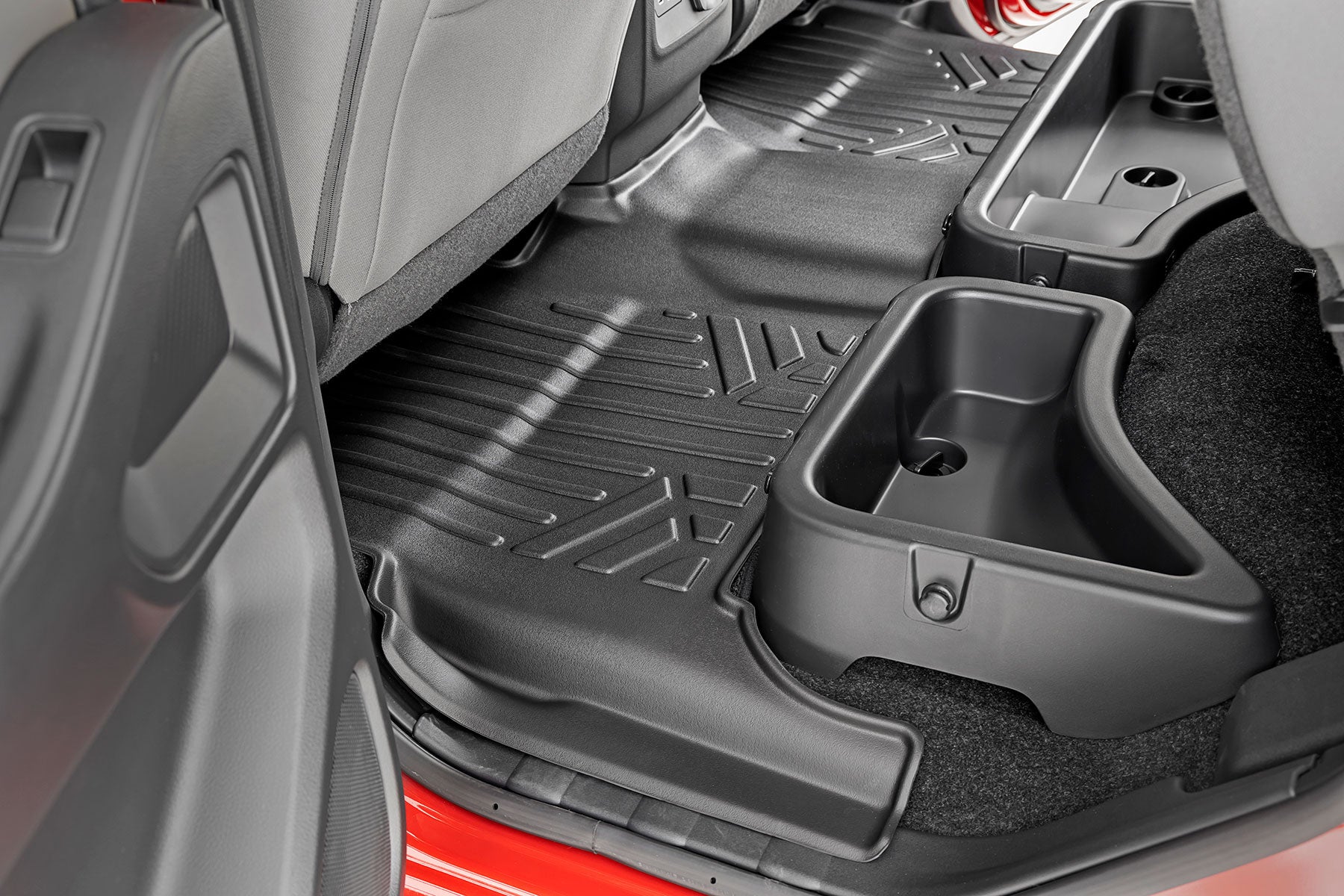 Floor Mats FR & RR Crew Cab Nissan Frontier 2WD/4WD (2008-2021) Rough Country-3