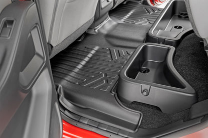 Floor Mats FR & RR Crew Cab Nissan Frontier 2WD/4WD (2008-2021) Rough Country-3
