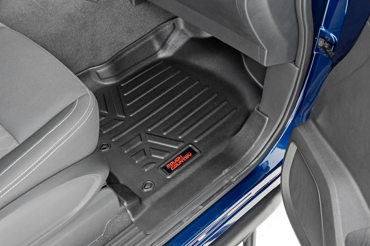 Floor Mats FR & RR Crew Cab Nissan Titan (17-24)/Titan XD (16-24) Rough Country-1