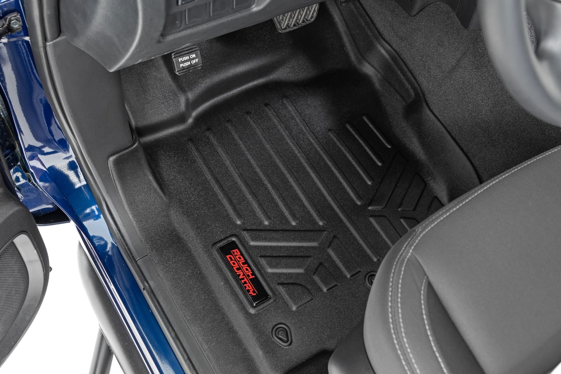 Floor Mats FR & RR Crew Cab Nissan Titan (17-24)/Titan XD (16-24) Rough Country-2
